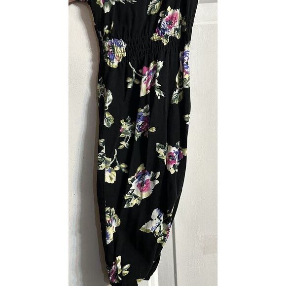 Umgee Black W Floral Long Sleeve Blouse Shirt Top (Poss Dress?) Boho Size Small - Picture 5 of 10